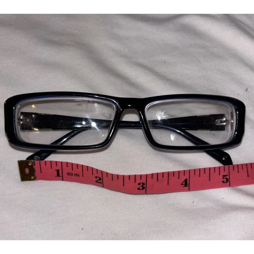Dark Blue Frame Oval Eyeglasses Sophisticated Office Classic Versatile